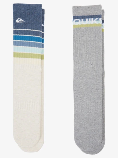 Quiksilver 2 Pack Everyday Swell Crew Socks 6 Quiksilver 2 Pack Everyday Swell Crew Socks - Image 4