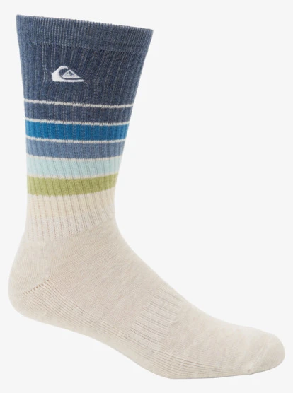 Quiksilver 2 Pack Everyday Swell Crew Socks 5 Quiksilver 2 Pack Everyday Swell Crew Socks - Image 3
