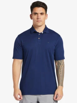 Quiksilver Waterman Water Short Sleeve Polo Shirt -Mens Surf Shop eqmkt03046 quiksilverw bsl0 frt1