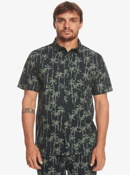 Quiksilver Painted Palm Short Sleeve Shirt 5 Quiksilver Painted Palm Short Sleeve Shirt - Image 3