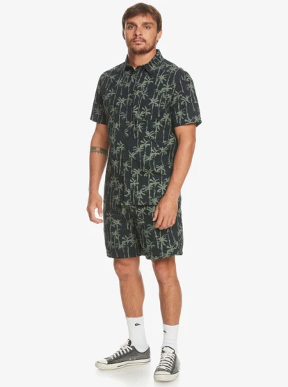 Quiksilver Painted Palm Short Sleeve Shirt 6 Quiksilver Painted Palm Short Sleeve Shirt - Image 4